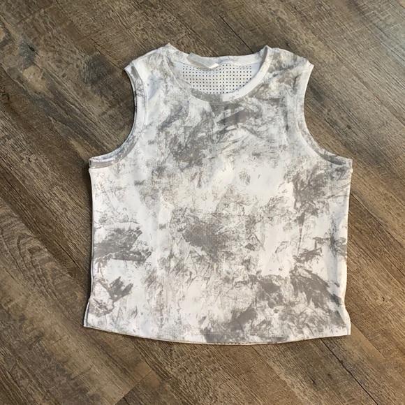 ebb & flow grey and white tie dye tank - Picture 1 of 4